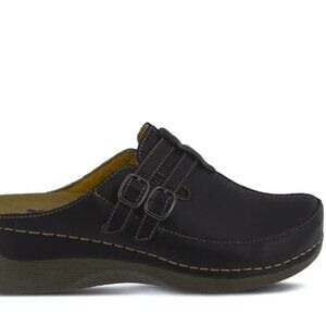 New - Spring Step Happy Clog - Black Leather